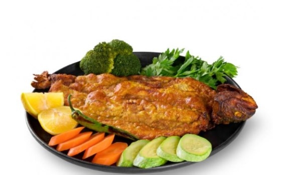 خوراک ماهی سرخ شده